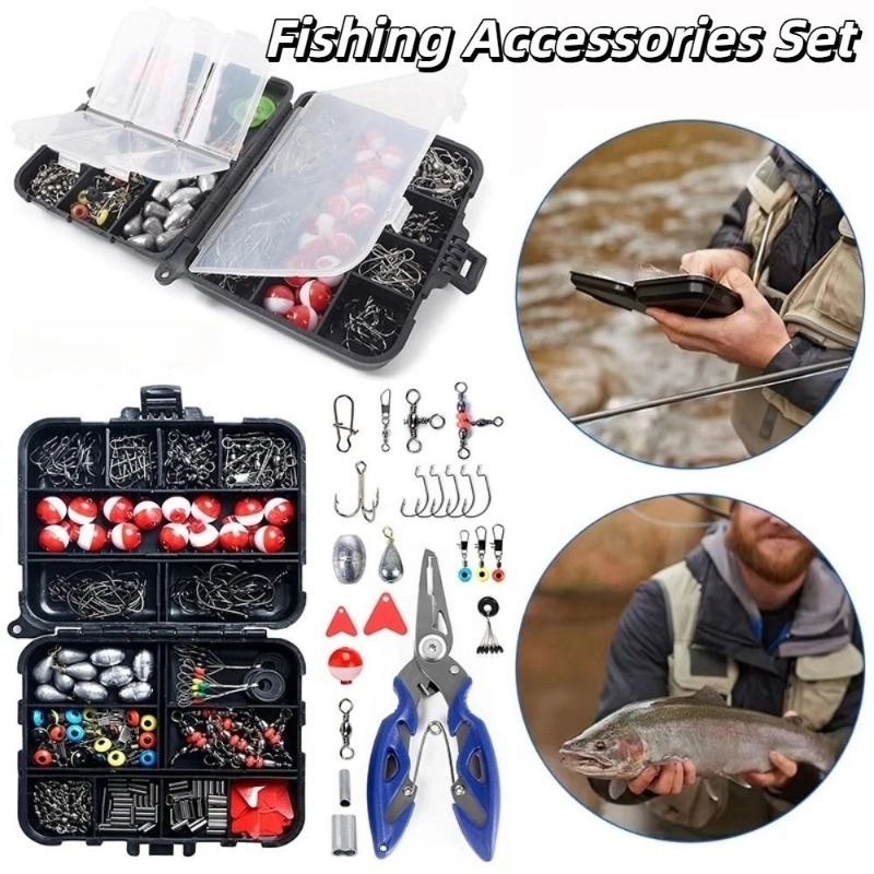 Fishing Lure Crankbait - 1 Set Kugel-Schwimmer Angelzubehör-Kit, Kurbelhaken, Karpfenangeln,