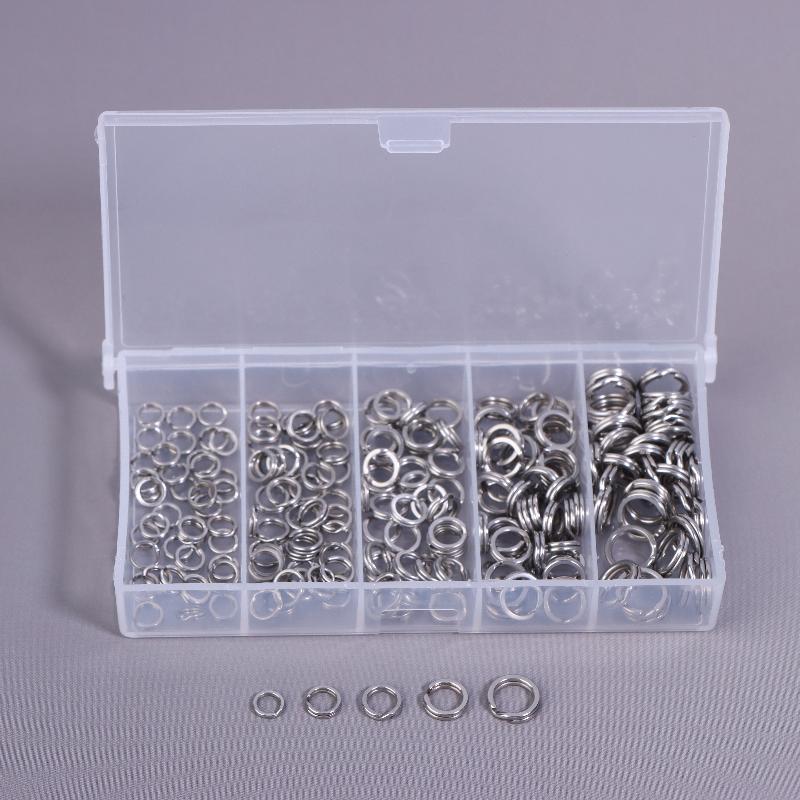 Fishing Lure Jig - Edelstahl O-Ring Set 200 Stück Angelzubehör