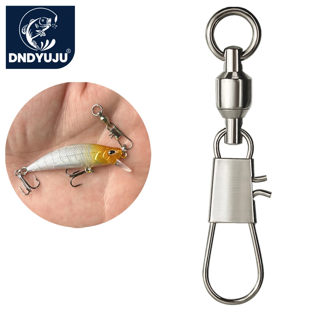 Fishing Lure Accessories - DNDYUJU 50 Stück Angelwirbel mit Kugellager,
