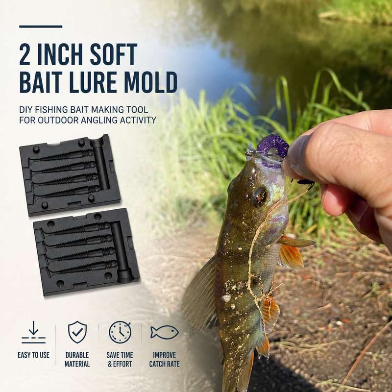 2-Zoll-Weichköder-Gießform, DI – Fishing Lure Making Kit Bewertung und Preis