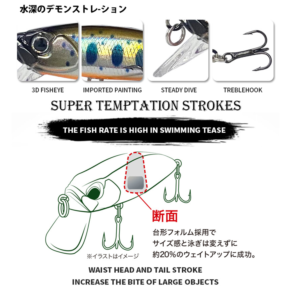 5 cm 6g Angeln Lockt Sinking M – Fishing Lure Jerkbait Bewertung und Preis